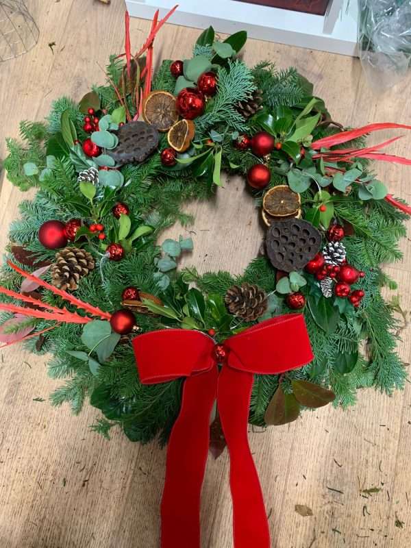 Red Christmas Wreath
