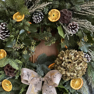 Natural Orange door wreath