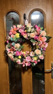 "Deirdre" Faux Spring Door Wreath